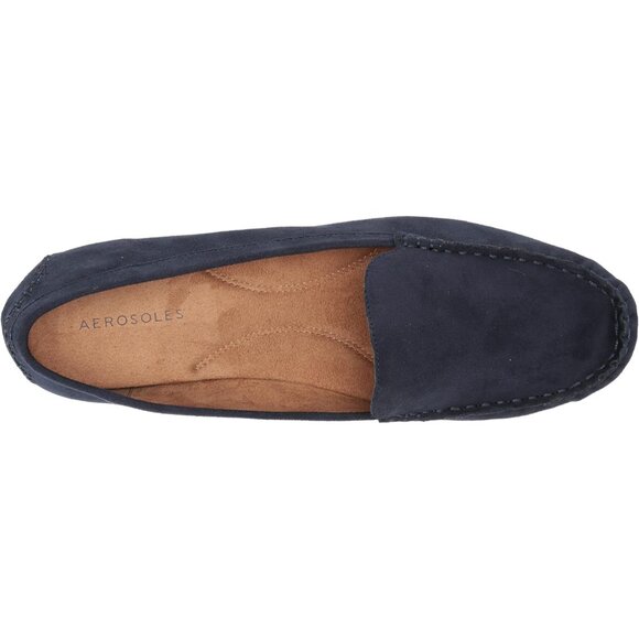 Aerosoles Women Blue Navy FabricClosed Rounded Toe Over Drive Flats Loafer Shoes - Picture 5 of 8